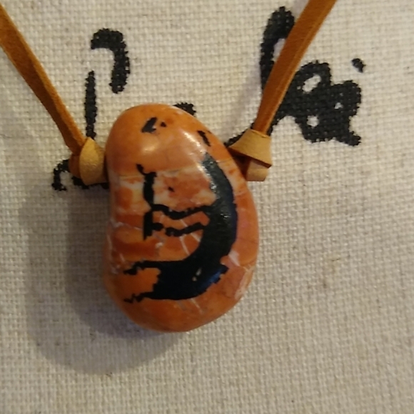 Natural Stone tribal  choker necklace brown black - Picture 2 of 4